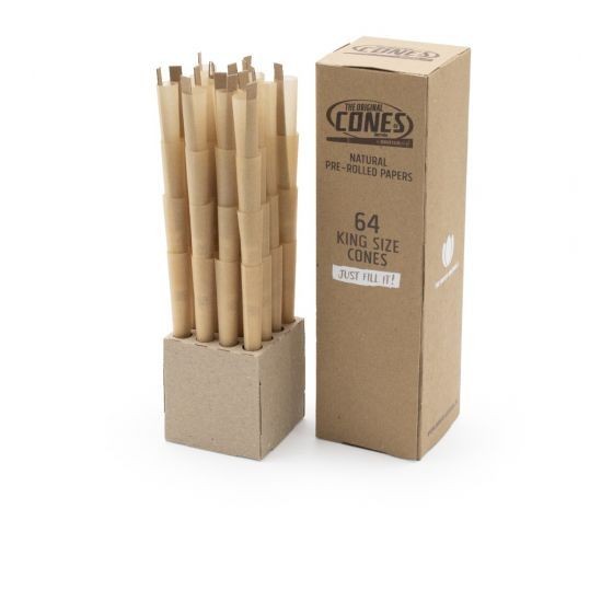 THE ORIGINAL CONES KING SIZE UNBLEACHED 64 STK.