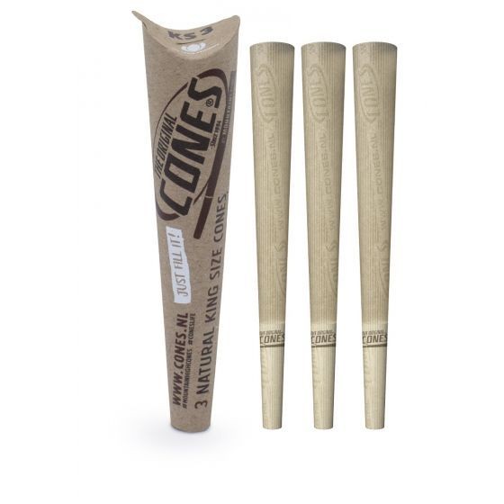 THE ORIGINAL CONES KING SIZE UNBLEACHED 3 STK.