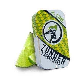 ZUNDER ZAHNSTOCHER LIME BOX 80 STK.